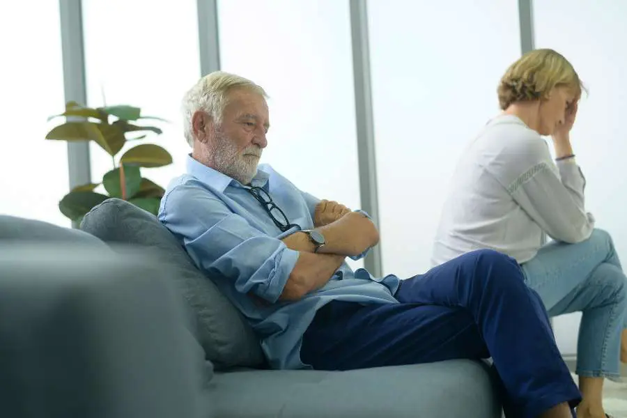 Older Couple Upset by Argument